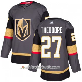 Män Ishockey Vegas Golden Knights Tröja Shea Theodore 27 Adidas 2017-2018 Grå Authentic